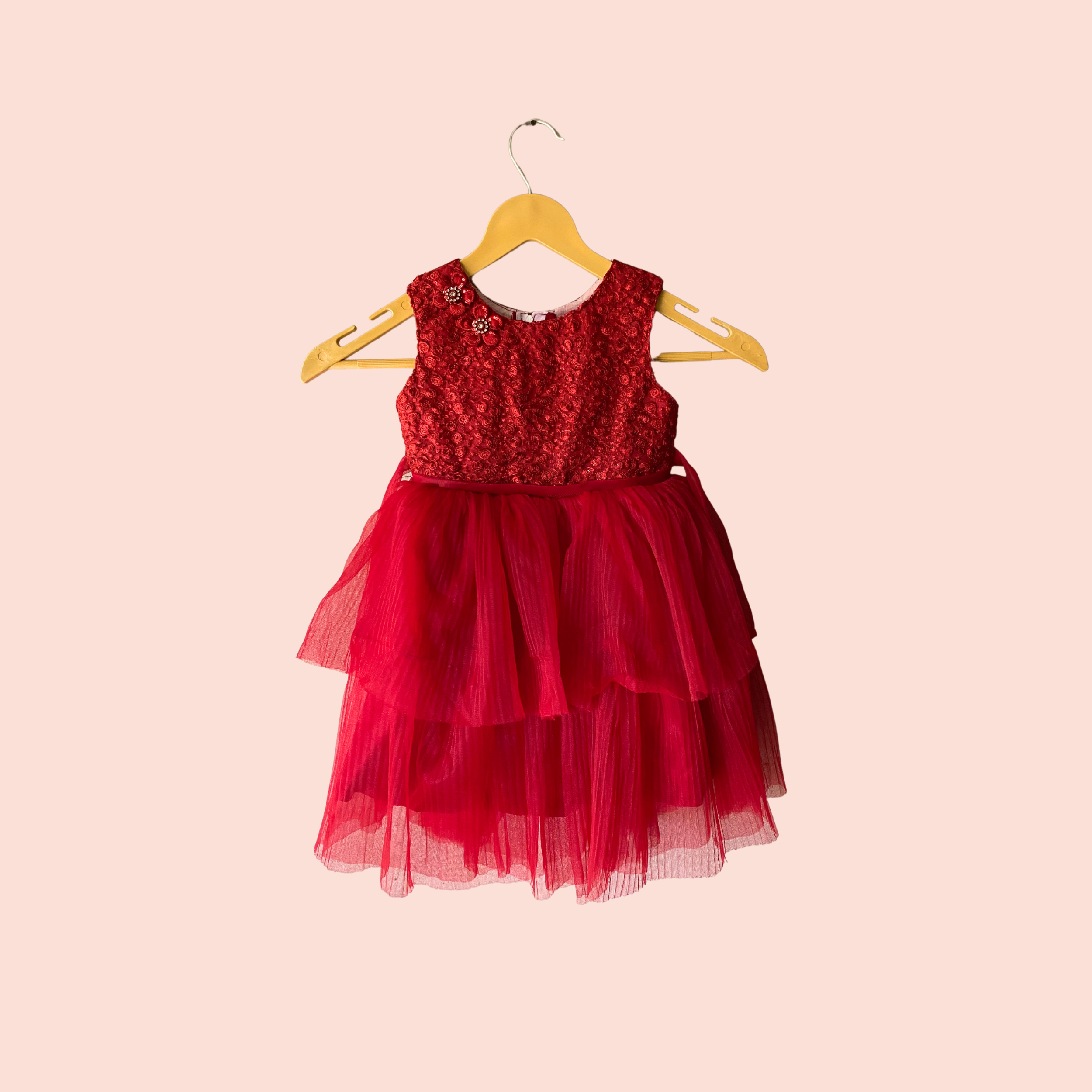 kids frok red colour