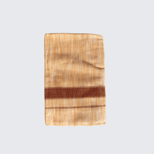 Stripe Dhoti  lungi  2.00m Yellow